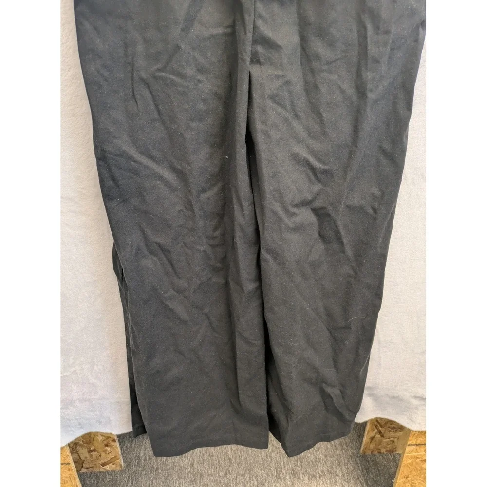 Baltic Born‎ Women's Black Jumpsuit Button Front Wide Leg Casual Linen Blend M